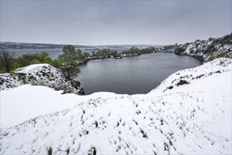 Ukraine, Dnepropetrovsk region, Dnepropetrovsk city, Winter landscape with lakes