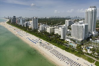 USA, Florida, Miami, Aerial view of coastal city