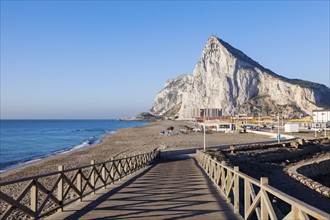UK, Clear sky above Rock of Gibraltar