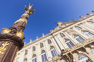 France, Grand Est, Nancy, Low angle view of City Hall on Place Stanislas