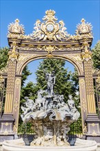 France, Grand Est, Nancy, Fountain on Place Stanislas
