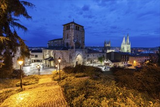 Spain, Castile and Leon, Burgos, Illuminated San Esteban Church