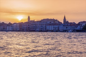Italy, Veneto, Venice at sunset