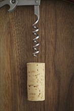 Corkscrew with cork