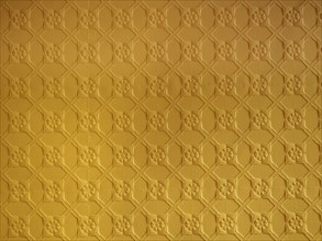Yellow pressed tin ceiling
