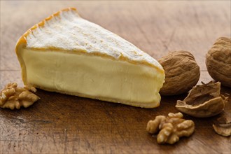 Brie cheese with walnuts