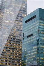 USA, New York, New York City, Reflections on skyscraper