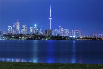 Canada, Ontario, Toronto, Town seen over water
