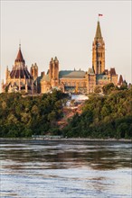 Canada, Ontario, Ottawa, Parliament Hill by Ottawa river