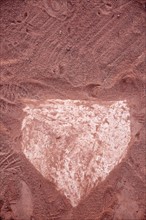 USA, Arizona, Overhead view of dust baseball diamond