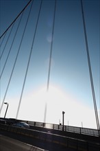 USA, California, San Francisco, Golden Gate Bridge in sunlight
