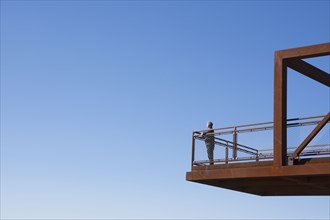 Man on observation deck