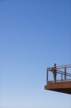 Man on observation deck