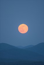 Full moon over Blue Ridge Mountains