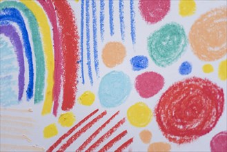 Child's colorful drawing