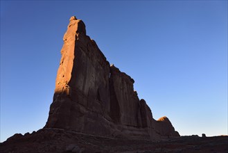 Courthouse Towers at sunset in Arches National Park, Utah, USA