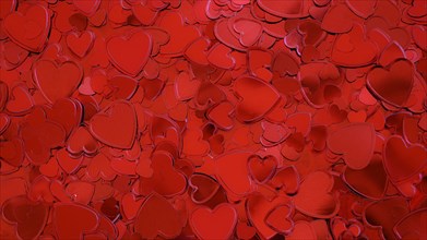 Red heart confetti