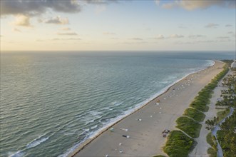 Coastline of Miami Beach in Florida, USA
