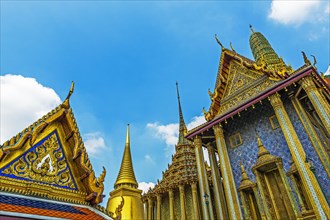 Low angle view of Wat Phra Kaew in Bangkok, Thailand