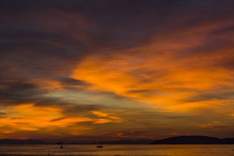 Cloudscape at sunset in West Railay, Thailand