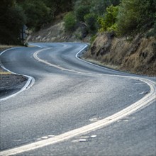 Winding road in San Luis Obispo, California, USA