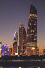 Skyline at sunset in Kuwait City, Kuwait