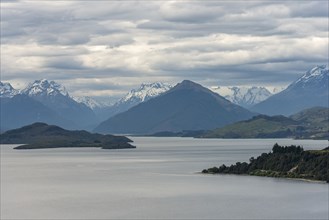 Mountains by Lake Wakatipu near Queenstown, New Zealand