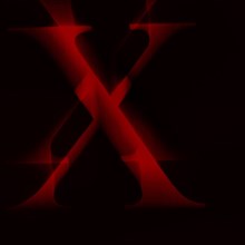 Illustration of red letter X's against black background