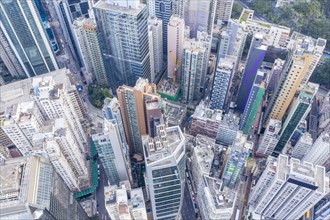 Aerial cityscape of Hong Kong, China