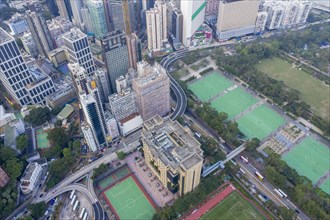 Aerial cityscape of Hong Kong, China