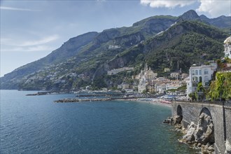 Coastline of Positano on Amalfi Coast, Italy