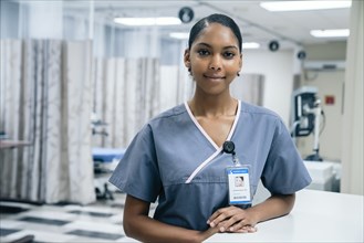Portrait of nurse in hospital