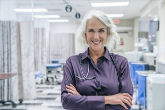 Portrait of smiling doctor with stethoscope