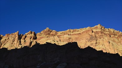 Cliff in shadow in Capitol Reef National Park, USA