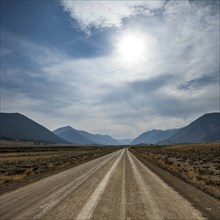 Dirt road through Sun Valley, Idaho, USA
