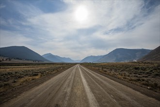 Dirt road through Sun Valley, Idaho, USA