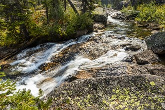 Long exposure of flowing stream in Stanley, Idaho