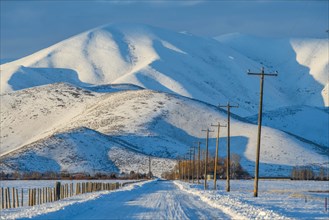 Snow capped mountains in Picabo, Idaho