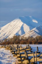 Snow capped mountains in Picabo, Idaho