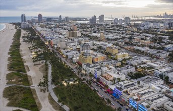 Cityscape of South Beach in Miami, USA