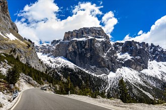 Mountain road in Dolomites, Italy