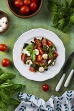 Basil, tomato and mozzarella salad