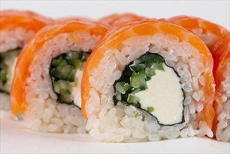 Sushi with salmon and cream cheese