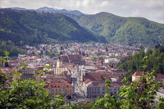 Cityscape with hills in Brasov