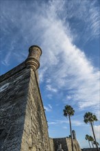 Low angle view of Castillo de San Marcos in St. Augustine