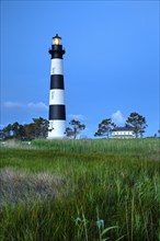 Bodi Island Lighthouse at sunset in North Carolina