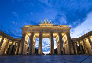 Brandenburg Gate at night in Berlin, Germany