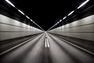 Road inside tunnel