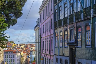 Colorful townhouses in Lisbon, Portugal