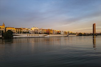 City skyline with Guadalquivir river in Seville, Spain